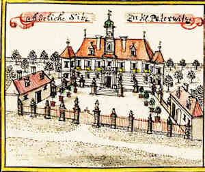 Adelich Sitz zu Kl. Peterwitz - Pałac, widok ogólny